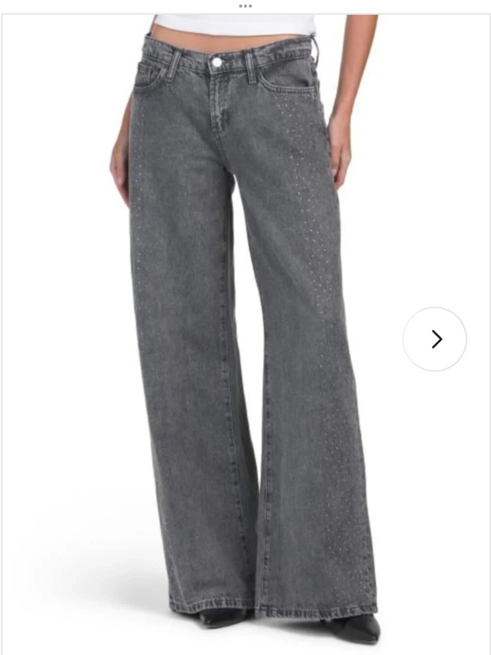JOE'S Jeans womens Low Rise Wide Leg Crystal Grey Jean, size 30